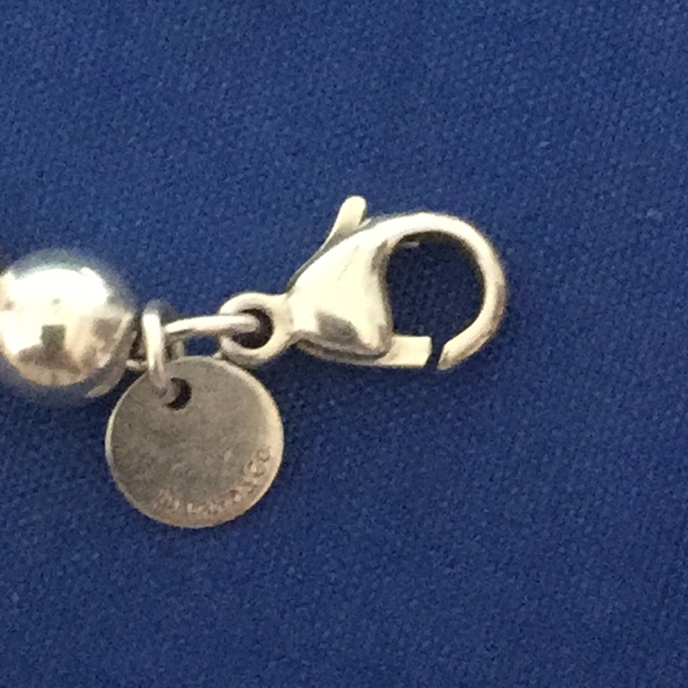 Tiffany Sterling Silver Bead Graduated Necklace. - Picture 3 of 10